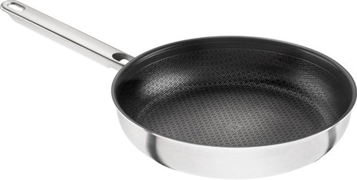 Koekenpan - Koekenpan met anti-aanbaklaag - Scherp aanbraden - Krasbestendige coating - 24 cm - Zwart