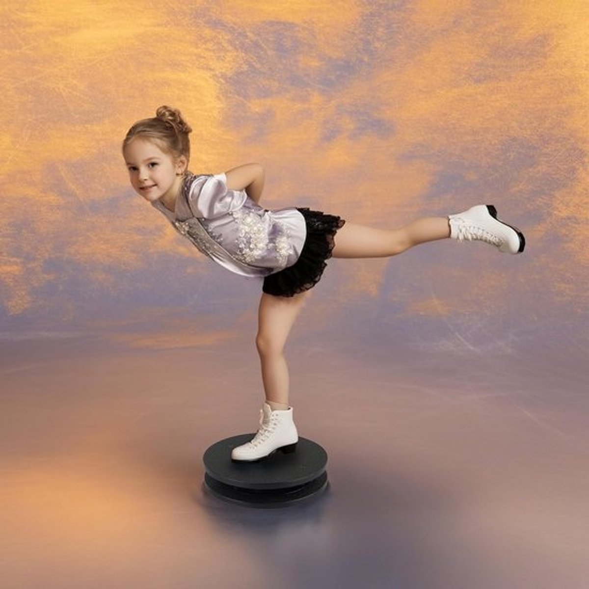 Kunstschaatsen Spinner - Spin Trainer - Pirouettes Oefenen - Dubbelzijdig Antislip - 23 x 23 x 5 cm - Zwart