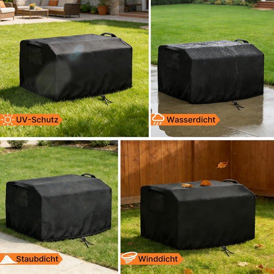 Afdekking voor robotmaaier, draadloze automatische gazonrobot, waterdichte beschermhoes, beschermhoes voor WORX WA0810 robotmaaier, met gespriem en hantering, 75 x 59 x 39 cm — afbeelding 5