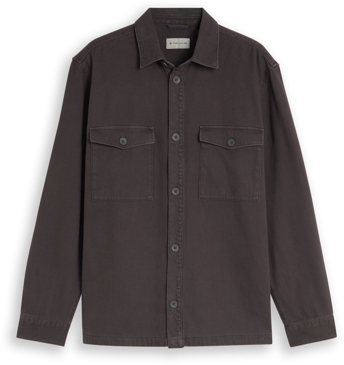 Tom Tailor - Overshirt met zakken - Maat XL - Tarmac Grey