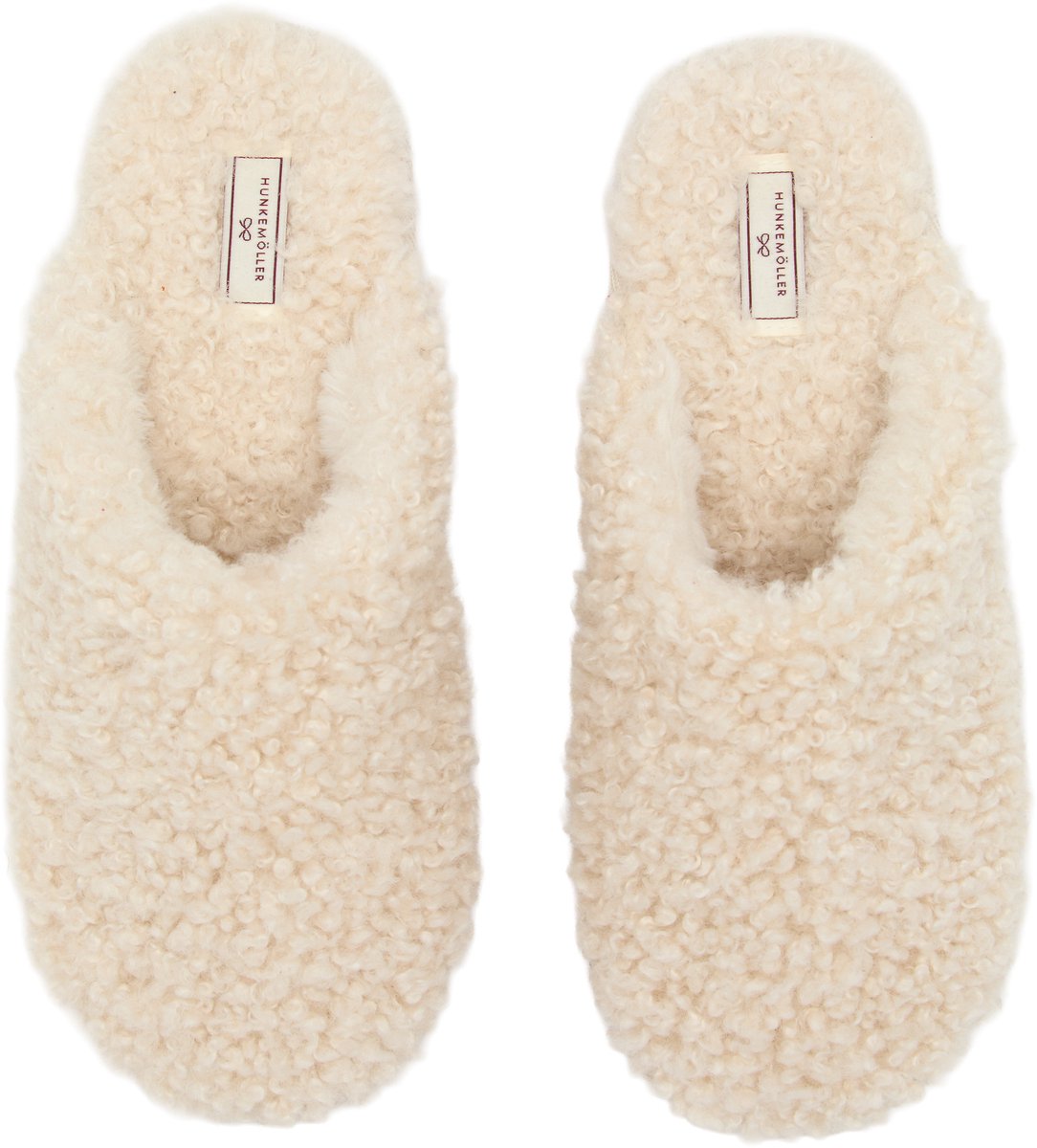 Hunkemöller Pantoffels Curly Fur Wit