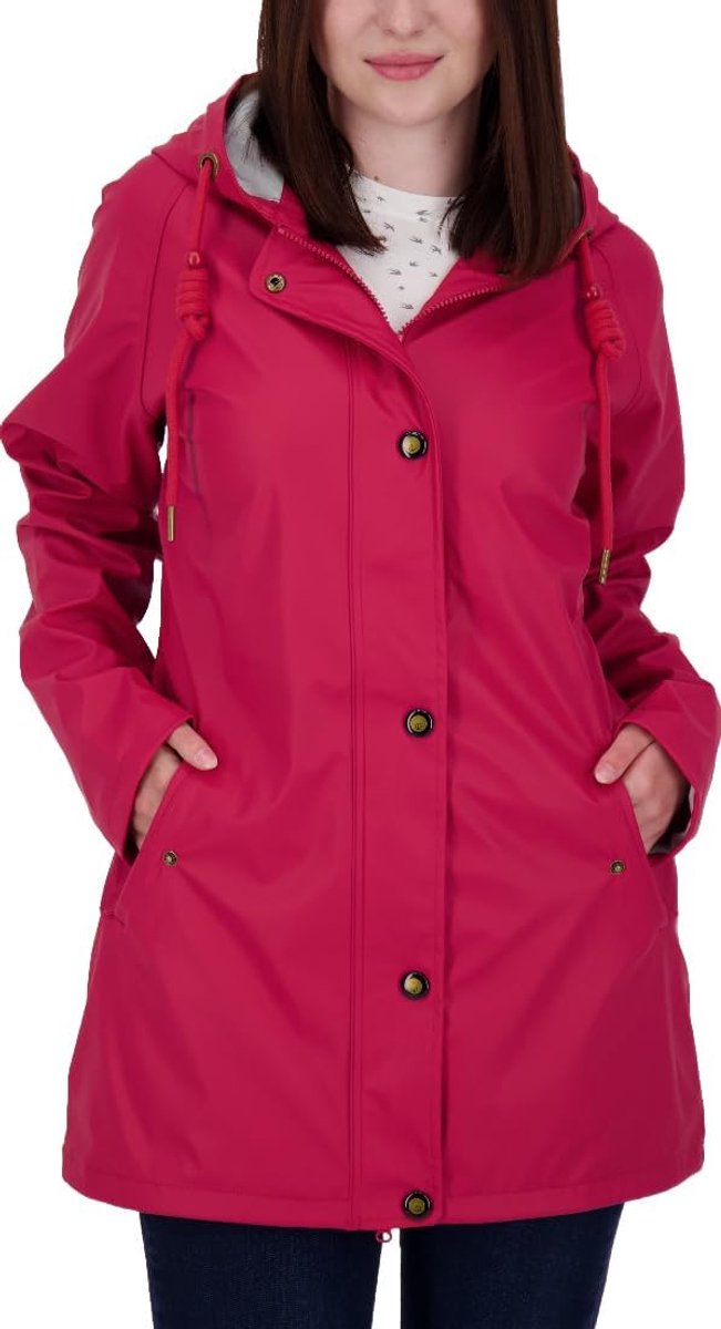 Vrouwen regenjas met capuchon, gevoerd, waterdicht, winddicht, Übergangsjacke