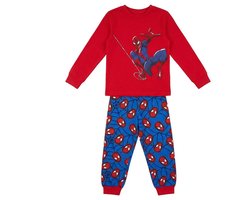 Spiderman Pyjama Jongens – 2-delige Kinderpyjama – Nachtkleding – Rood/Blauw