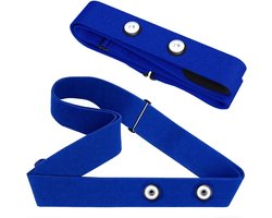 Garmin Garmin borstband, antislip, blauw, voor hartslagmeter, comfortabele reserveband, compatibel met Polar Wahoo, verstelbaar 70-110 cm, ANT+ Bluetooth