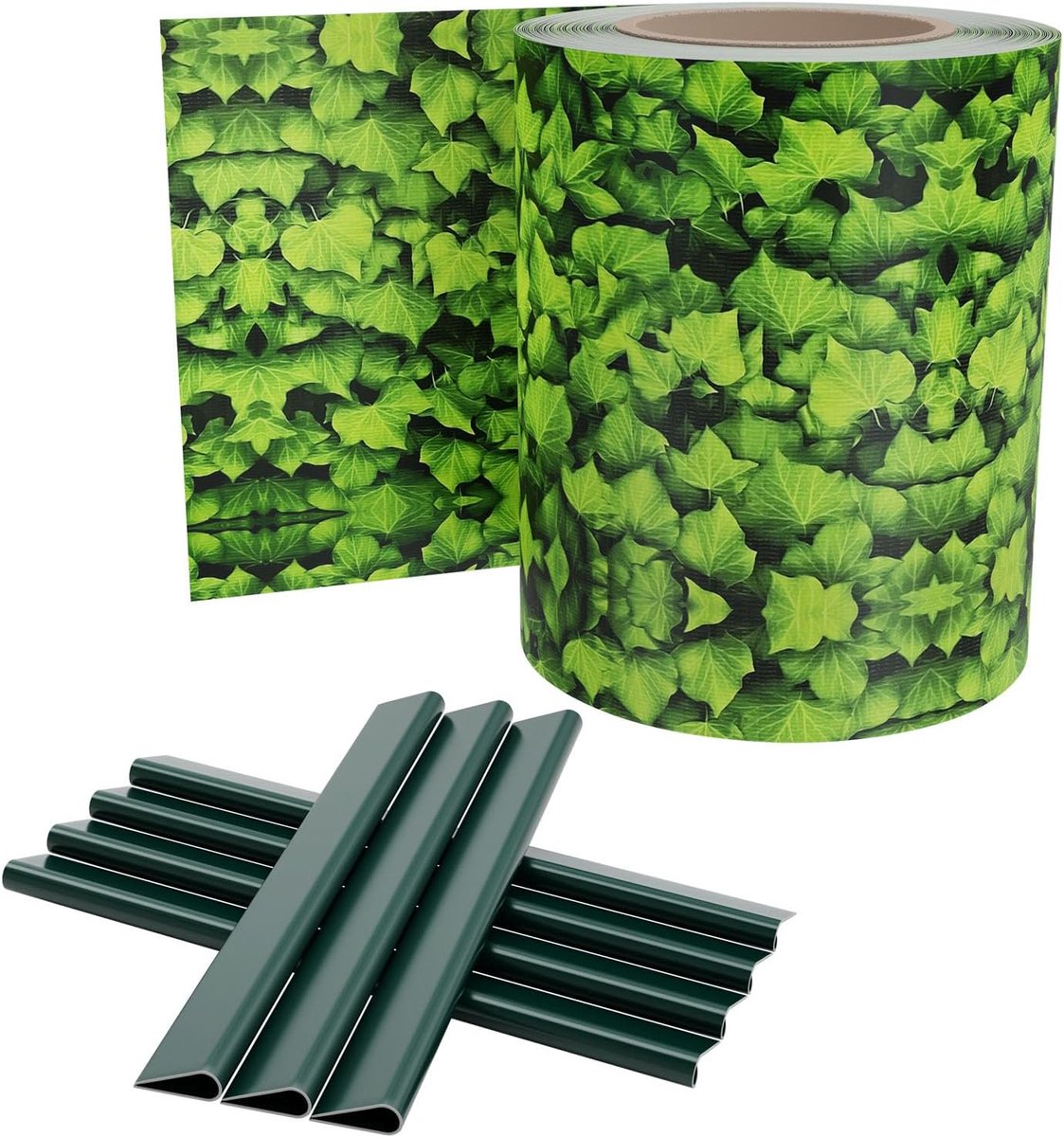 PVC Inkijkwerende stroken voor dubbelstaafmatten, 35 m x 19 cm dubbelstaafmat hek, ondoorzichtige hekfolie incl. 20 bevestigingsclips, inkijkwerende omheining voor tuinhek en balkon, grote