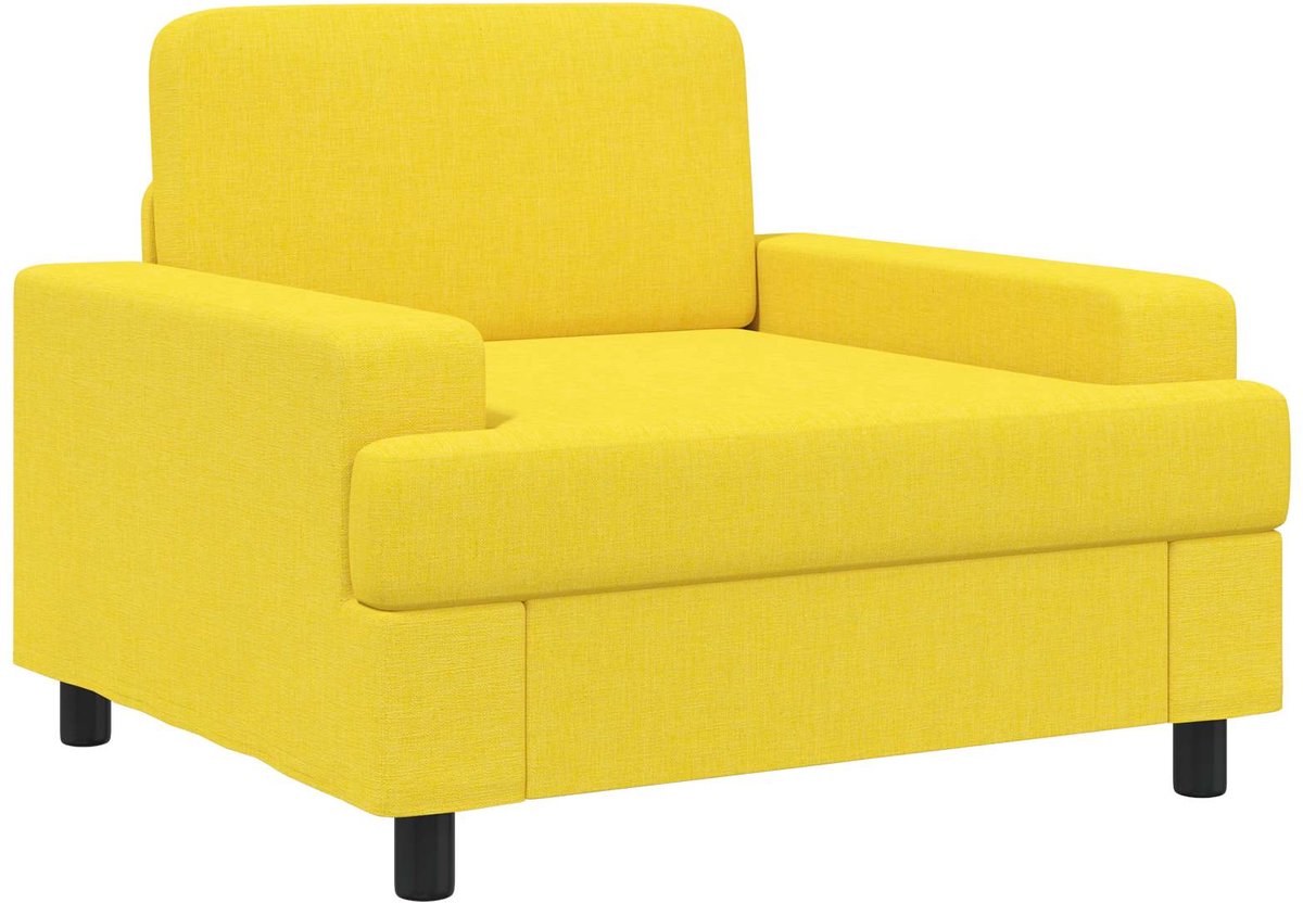 vidaXL Fauteuil - Licht - Geel - Stof Lichtgeel