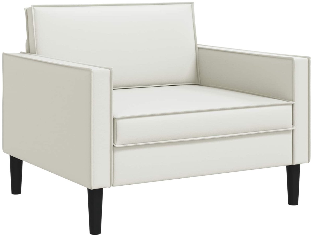 vidaXL XL-fauteuil - Wit - Kunstleer