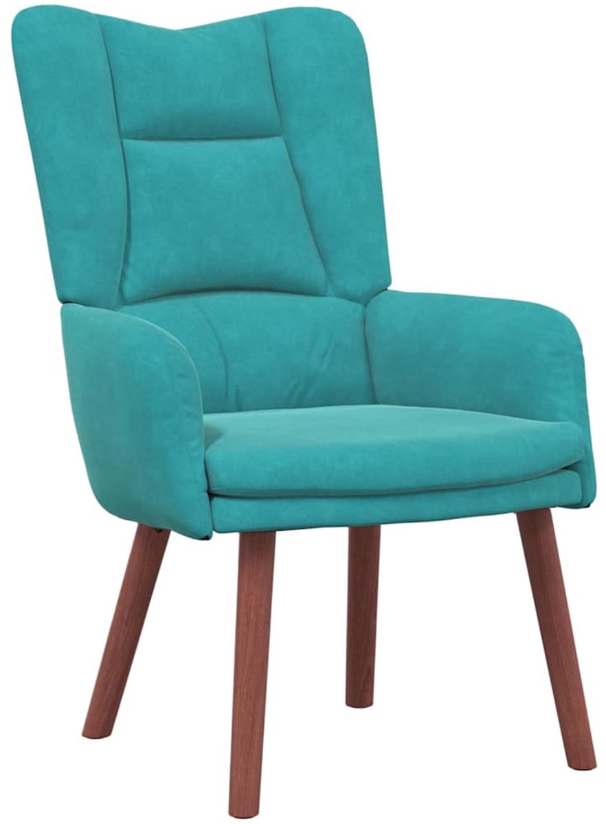 vidaXL Fauteuil - Turquoise - 63 - x - 67 - x - 94 - cm - Fluweel