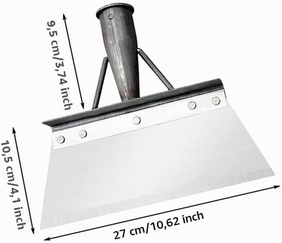 27 cm reinigingsschep, 1 stuk, multifunctionele reinigingsschep, high mangaanstaal, multifunctionele tuinschep, schop voor de tuin, onkruid, tuin, reinigingsschep, tuinprofessional — afbeelding 2