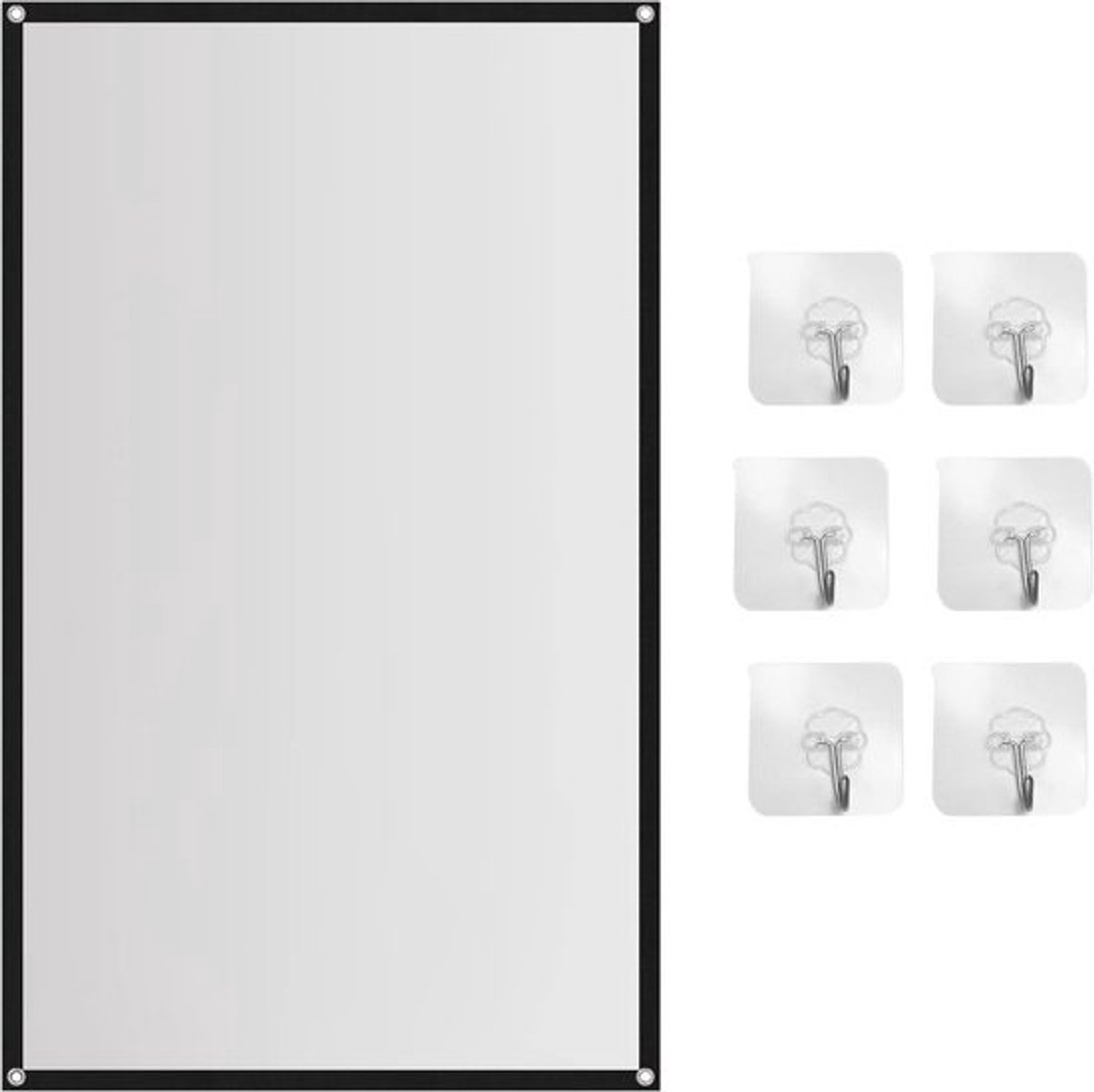 Projectiescherm - Filmscherm Beamer - Thuisbioscoop Ervaring - Kreukvrij Polyester - 72 Inch - Wit