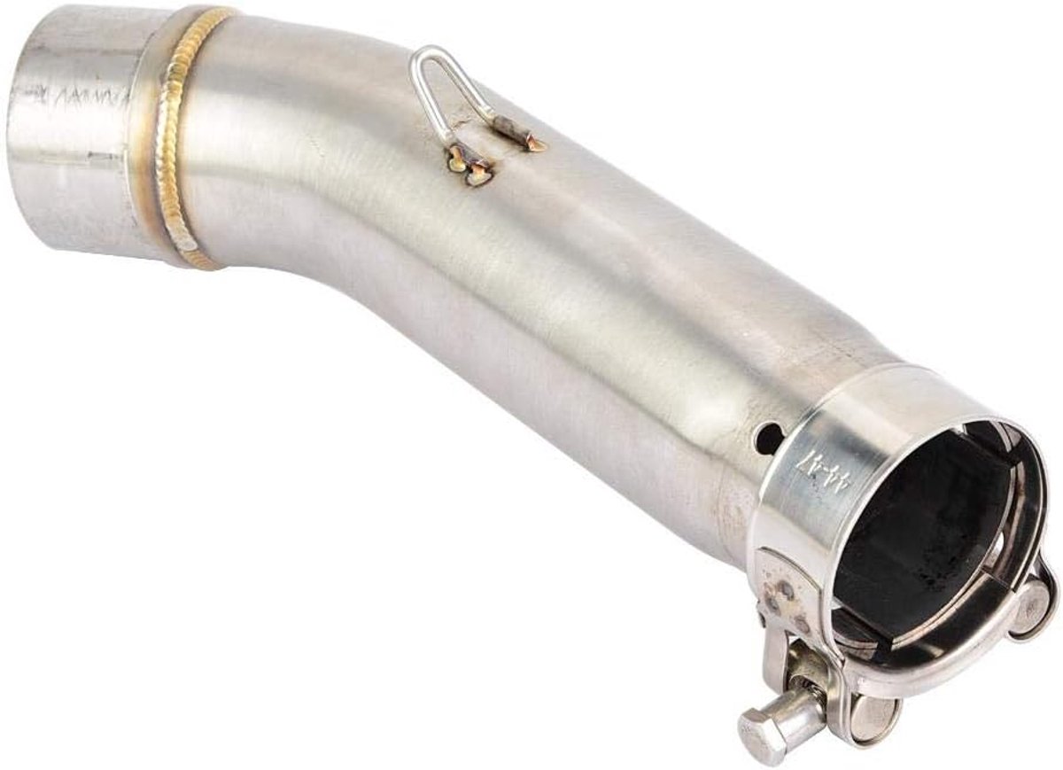 Dailygoods- Mid-pipe Zilverkleurig - Afvoerbuis - Metaal - Diameter 51 mm - Geschikt voor CB400 - Gewicht 464 g - Uitlaatpijp