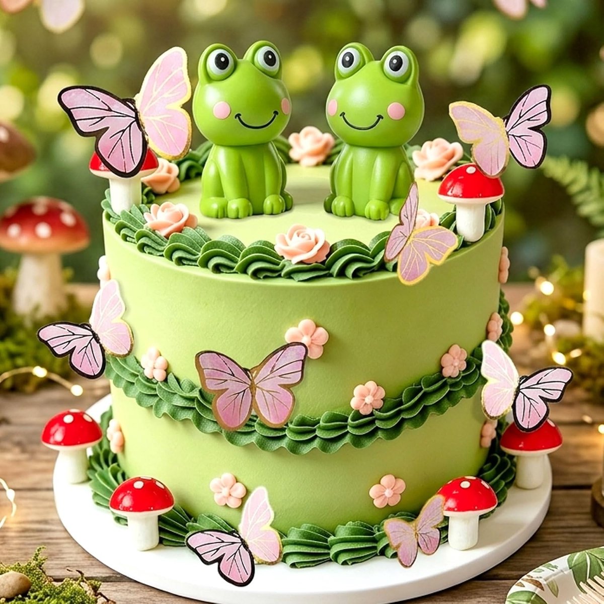 prinses kikker feest versiering taart decoratie voor verjaardag