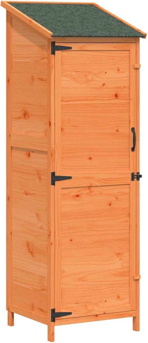 Tuinschuur bruin 59,5 x 56 x 176,5 cm massief hout van sparrenhout