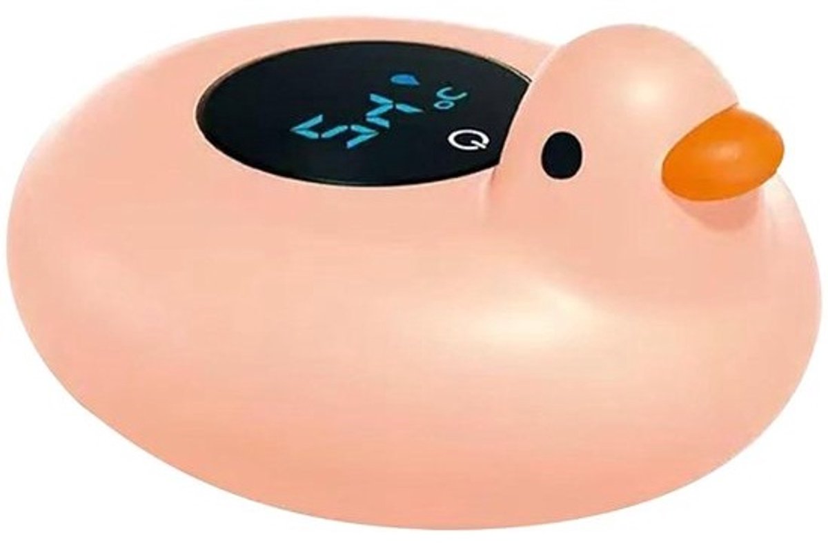 Badthermometer Kinderen - Waterthermometer Baby - Veilig Baden - Drijvend Dierenontwerp - 12 cm - Eendroze