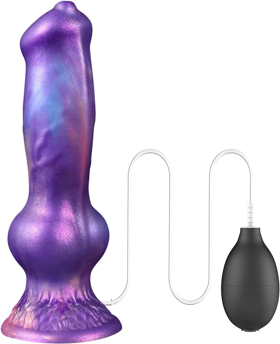 Squirtende dildo's met zuignappen en waterpompen Monster ejaculerende anale pluggen voor SM seksspeeltjes Siliconen anale dilatatoren met knoop (L)