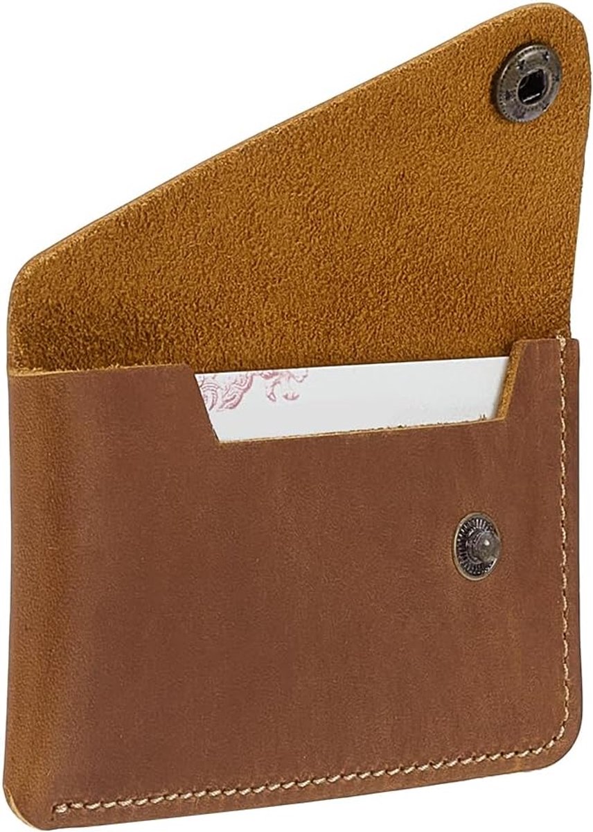 Dailygoods - Echt Koeienhuid Lederen Kaarthouder voor Creditcards - Bruin