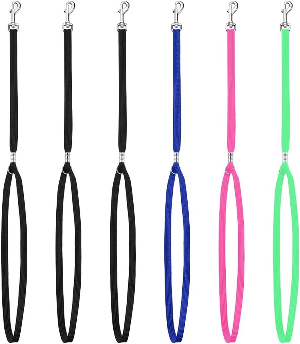 Dailygoods- Bevestigingslussen 6 stuks - Verstelbare Nylon - Honden/Katten Veiligheidstouwharnas - Duurzaam - Roestvrijstalen Haak - Multicolor 62 x 1
