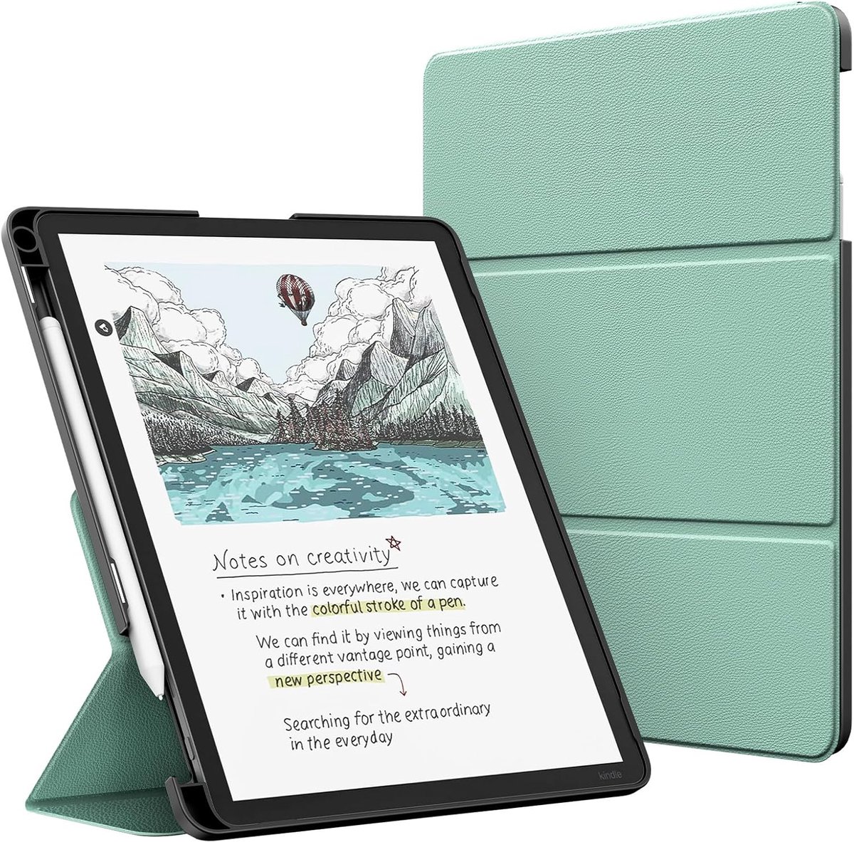Dailygoods- Stand Case - Premium Leren Trifold - Kindle Hoesje Gen 11 - Auto Sleep/Wake - Penhouder - Lichtgewicht Schokbestendig - Kindlehoes
