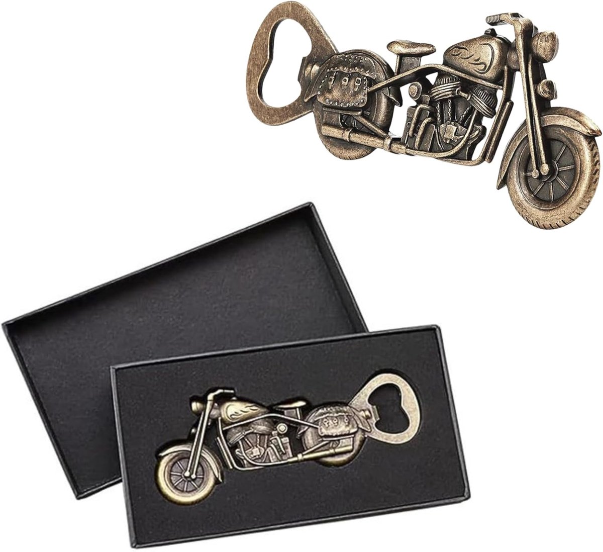 Dailygoods- Flesopener Motorfiets - Gouden Flesopener - Luxe Geschenkdoos - Cadeau voor Verjaardag - Cadeau voor Kerstmis - Perfect voor Motorfans - B