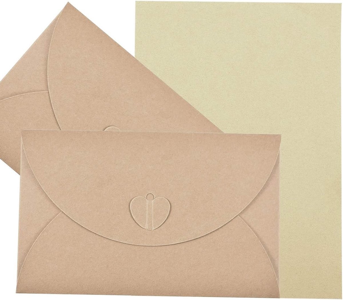 25 PCS Retro kraftpapier met vintage envelop, hotipine wenskaart, briefkaart, feestzakjes voor bruiloften, verjaardagen, eindexamenfeesten, kerstkaarten 174 * 109 MM