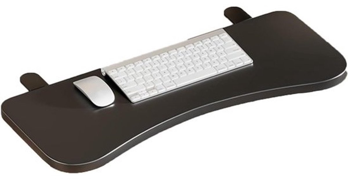 Bureauverlenging - Bureau-uitbreiding Toetsenbordlade - Werkruimte Optimaliseren - Geen Boor Nodig - 60 x 24 cm - Zwart