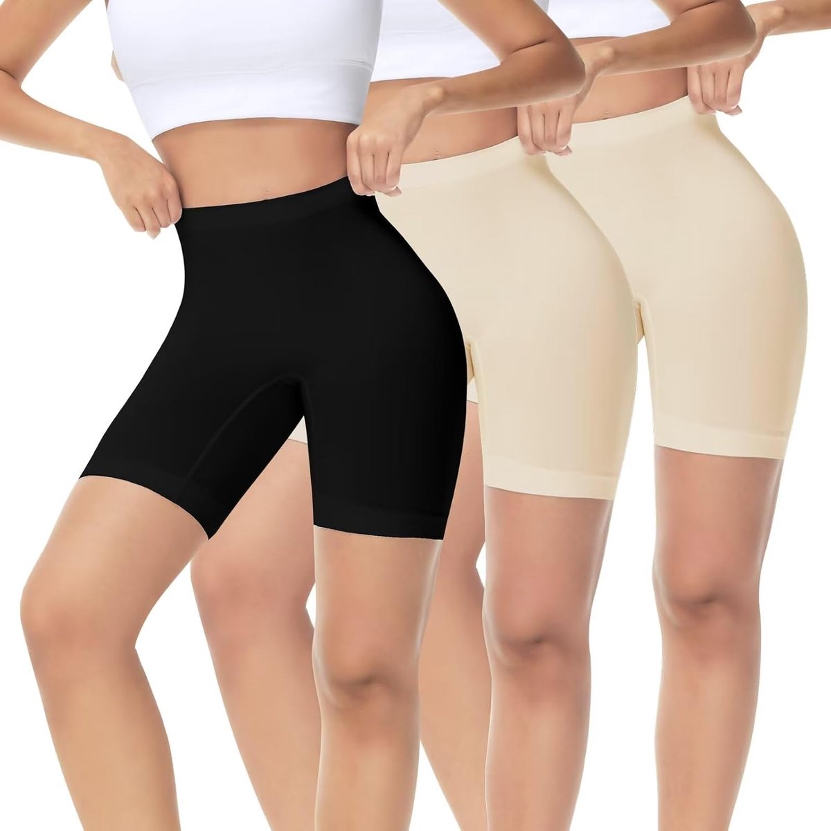 3-Pack Fietsbroeken voor Dames Korte Sportbroek Onder Jurk Rok Onderbroek Met Been Anti-Schuren Korte Legging