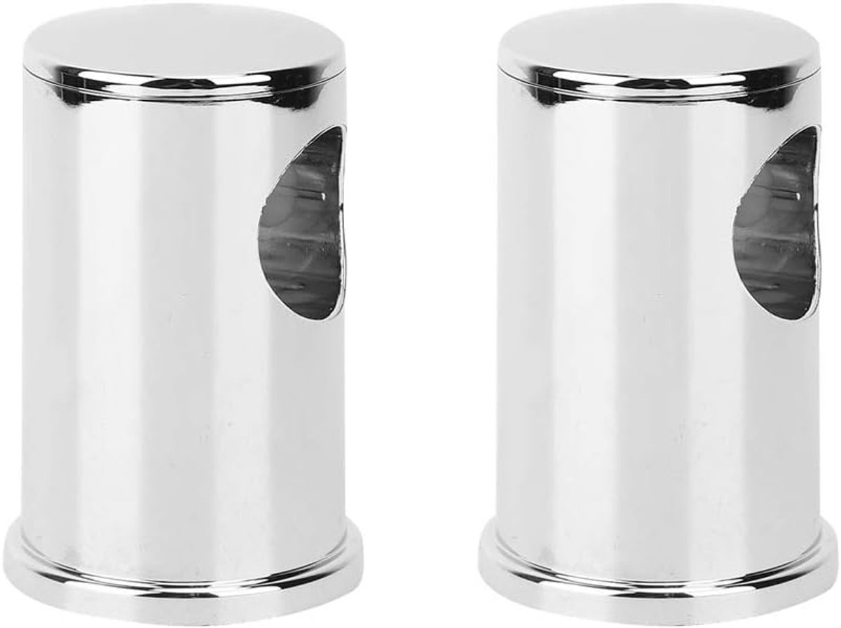 Douchestang voor douche van ABS wit zilver 2 stuks badkameraccessoires, gegalvaniseerde douchestang