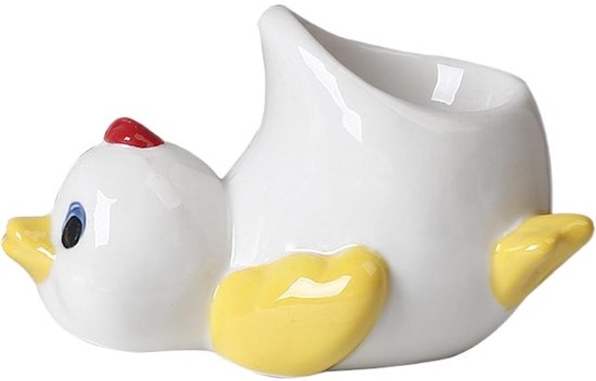 Eierdopjes Set - Eierhouders Keramiek - Schattig Ontbijt - Creatief Kip Eend - 4 en 44 Inch - Bruin