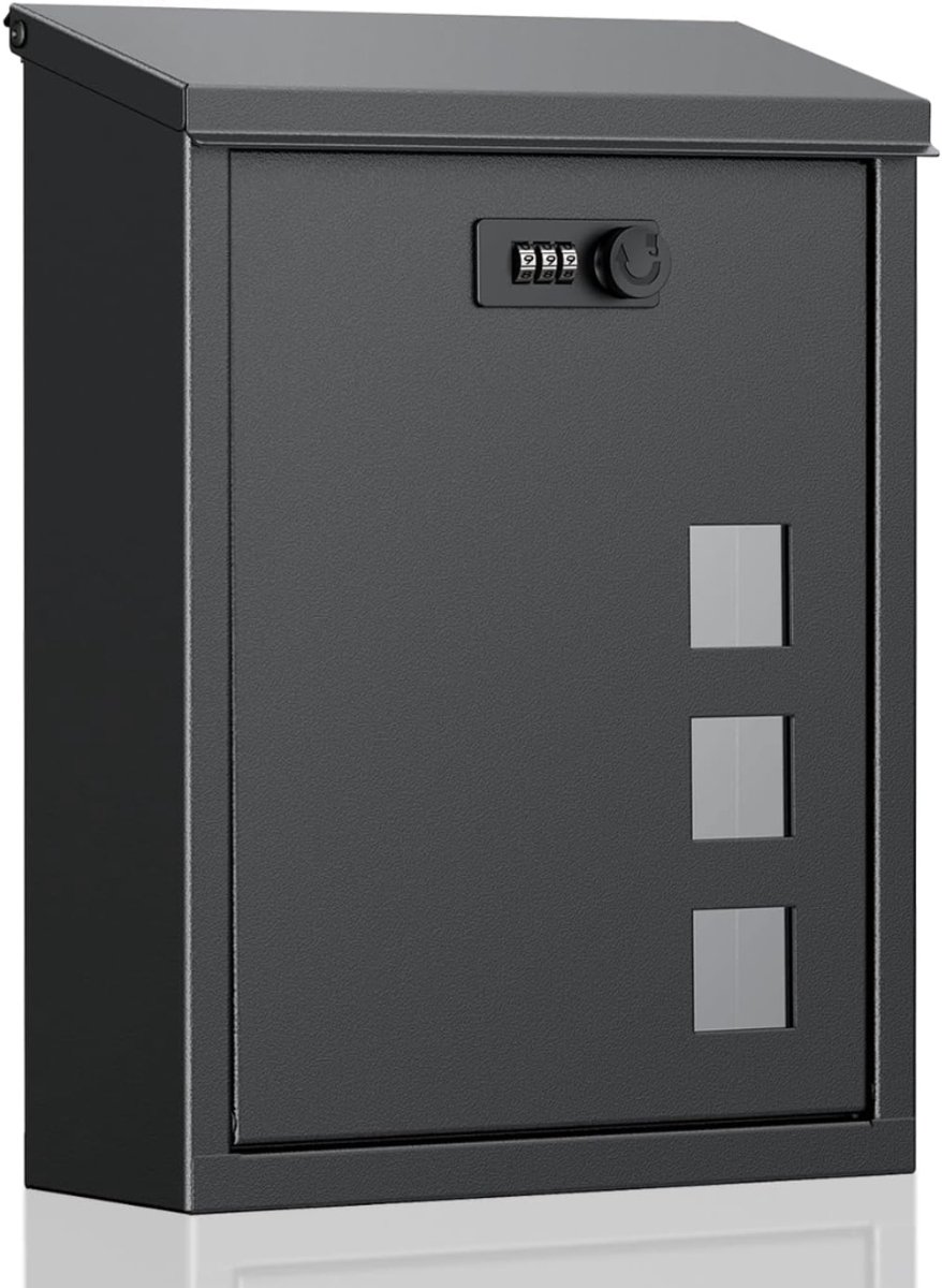 SP® Brievenbus op Paal - Wandbrievenbus - Weatherproof Mailbox - Zwart - 11cm x 23cm x 33cm