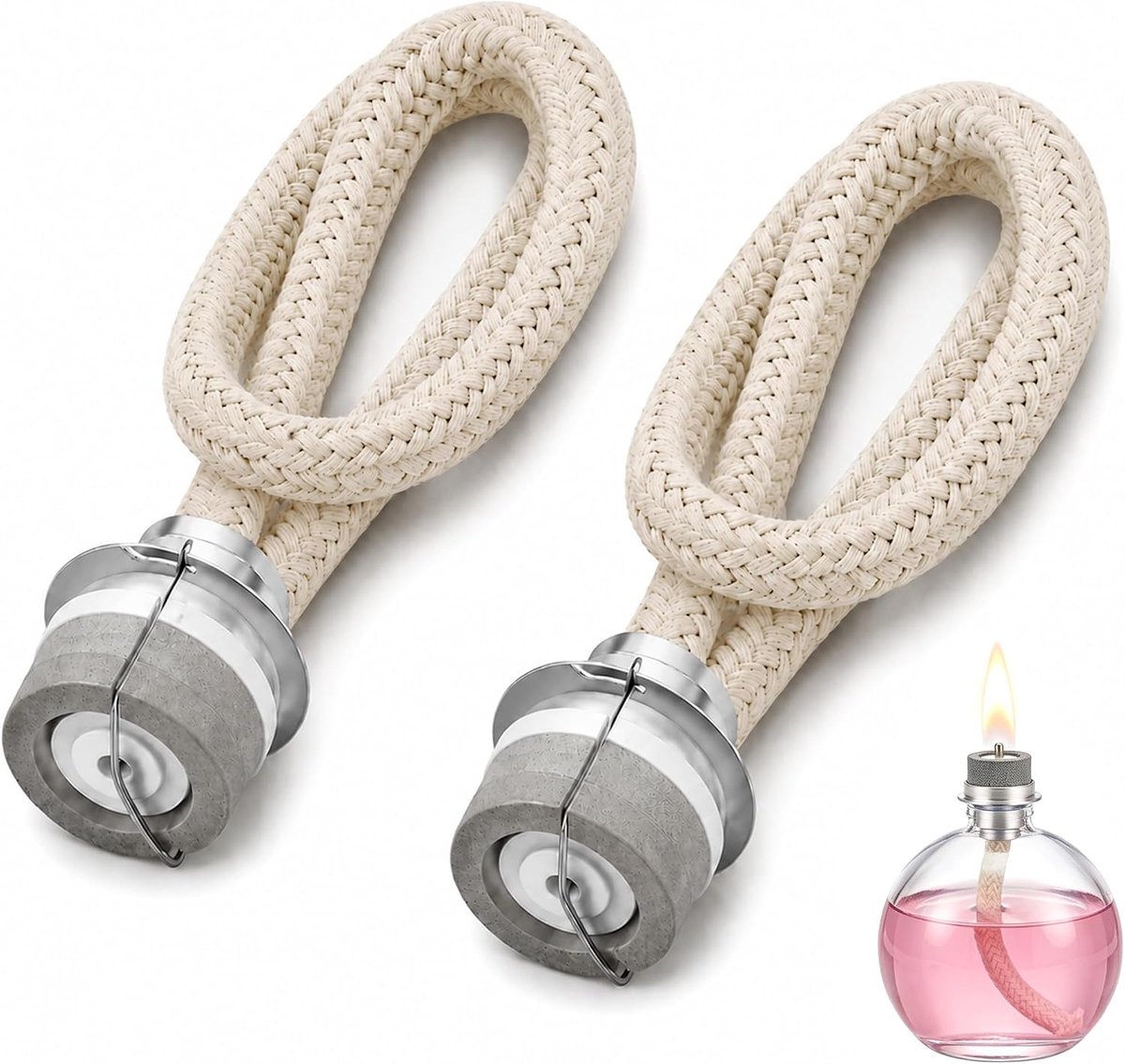lont vervanging voor Berger lamp katalytische geurlampen 18mm lont | voor olielampen voor katalytische lampen brander aromatherapie diffuser huisdecoratie kop zilver 2 stuks