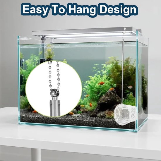 2 visnetten voor aquaria, visschepnet met 13-39 cm uittrekbare handgreep van roestvrij staal, mini-aquariumnet, voor aquaria, reinigingstanks (7,8 cm, 9,5 cm) — afbeelding 3