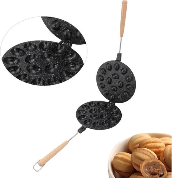 Koekjesmaker - Walnootvorm - Thuis bakken - Dubbelzijdig non-stick - 707 gram — afbeelding 2
