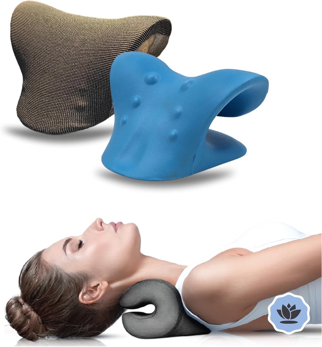 - Shiatsu Massagekussen - Rug- en nekklachten - Nekmassage apparaat - 6 Zachte acupunctuur punten