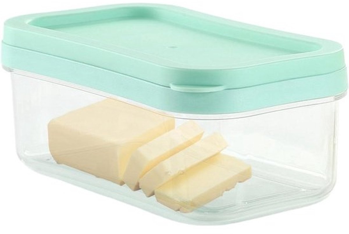 Boter Snijder - Kaas Doos - Eten Bereiden - Dubbele Afdichting - 16 cm Lengte - Cyaan Blauw