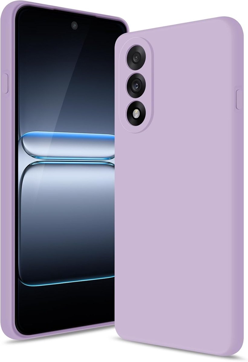 Hoesje voor OnePlus Nord 5, Siliconen Case met Cameralens Volledige Bescherming, Schokbestendige Beschermhoes met Microvezel Voering -Licht Paars