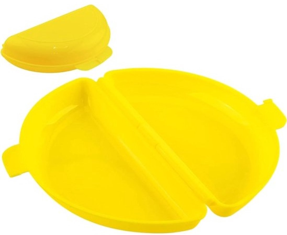 Magnetron Ei Koker - Omelet Pan - Snel Ontbijt Maken - Veelzijdig Stomen Pocheren - 21x12cm - Meerkleurig