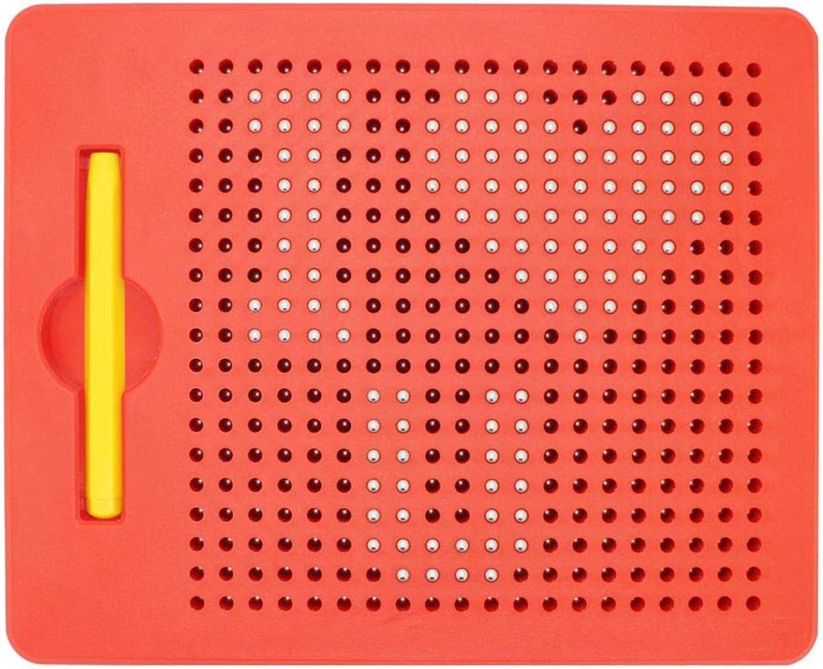 Magnetisch tekenbord voor kinderen, tekenbord, schrijfbord met speelgoedpen (klein, rood)