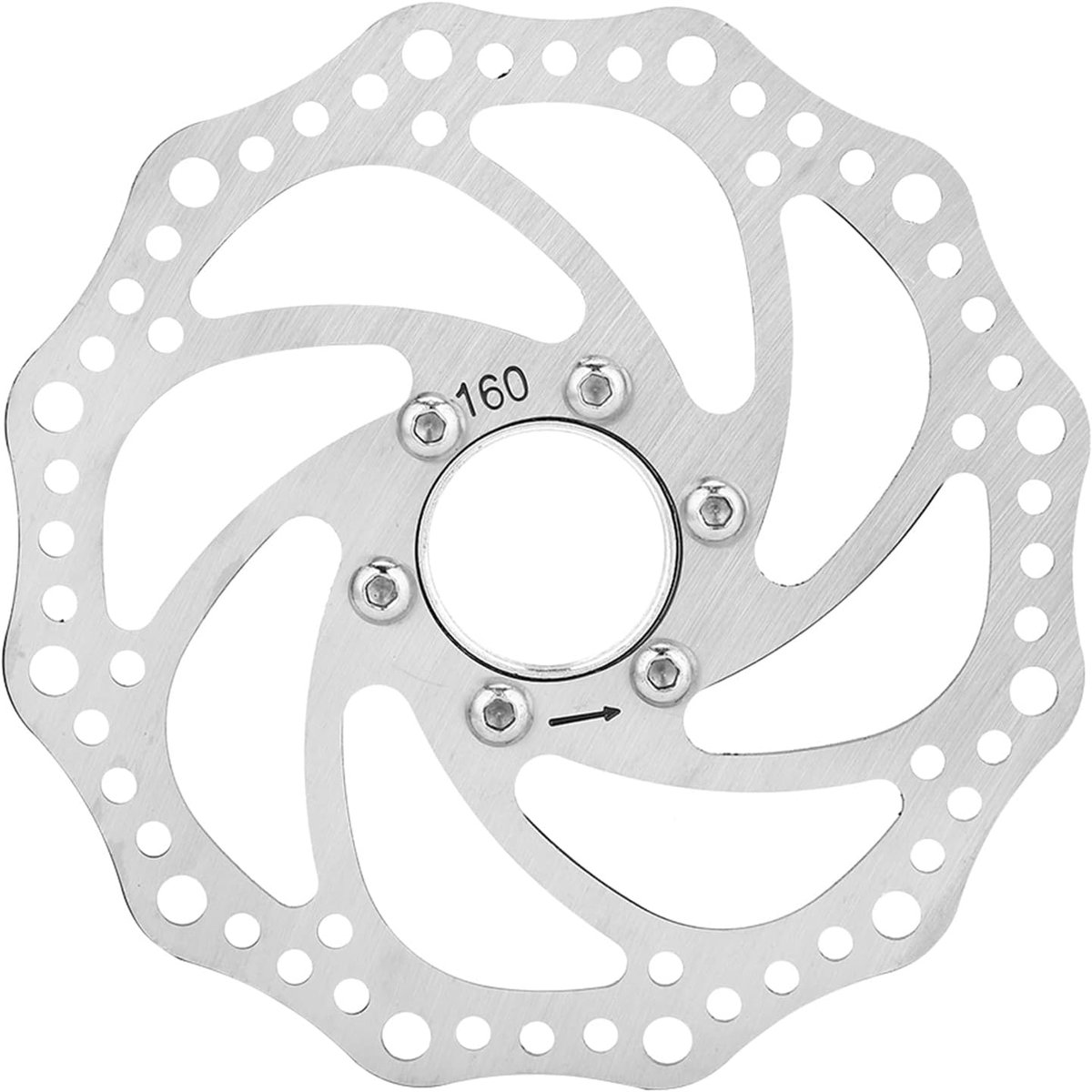 Dailygoods - 160 mm schroefdraadnaven - Remflensadapter - Hoogwaardige roestvrijstalen kwaliteit - Geschikt voor mountainbikes - Betrouwbare remschijv