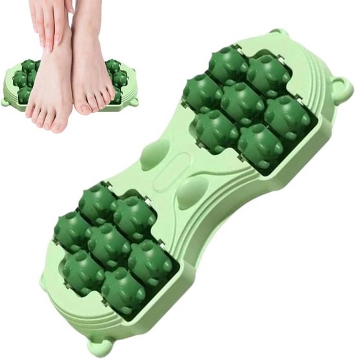 Voet Massage Roller - Voetmassageapparaat - Ontspanning Thuis - Antislip Dubbele Rollen - 30 x 14 cm - Zwart