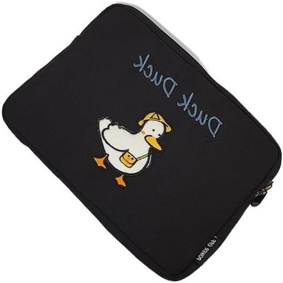 Laptophoes Cartoon - Laptoptas Notebook - Bescherming Onderweg - Zacht Pluche Materiaal - 11 Inch - Zwart