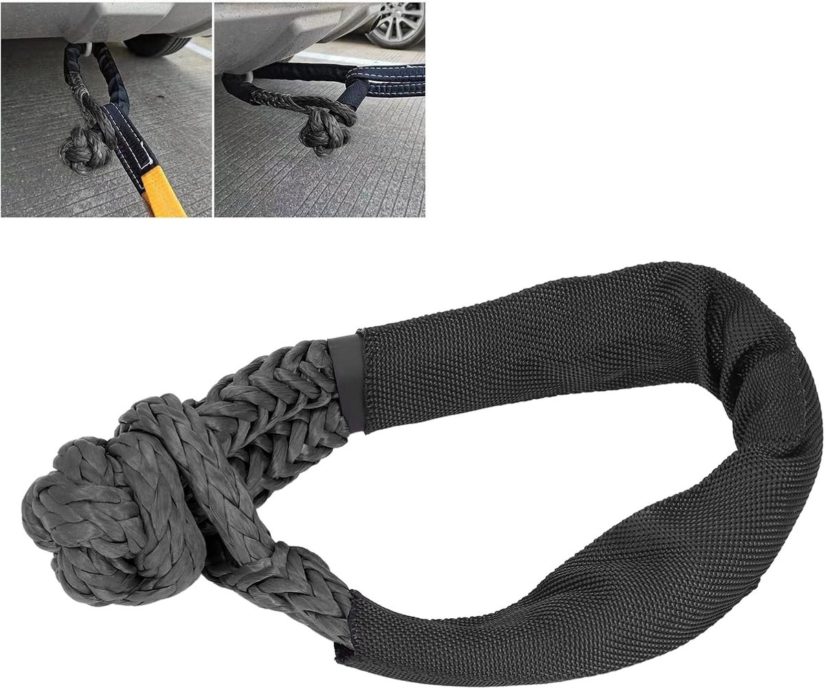 Dailygoods- Hersteltouw 33069 Lbs Breeksterkte - Synthetisch Touw - ATV/SUV Redding - Lier/varen/kamperen - Beschermende Mouw - Duurzaam Polyethyleen