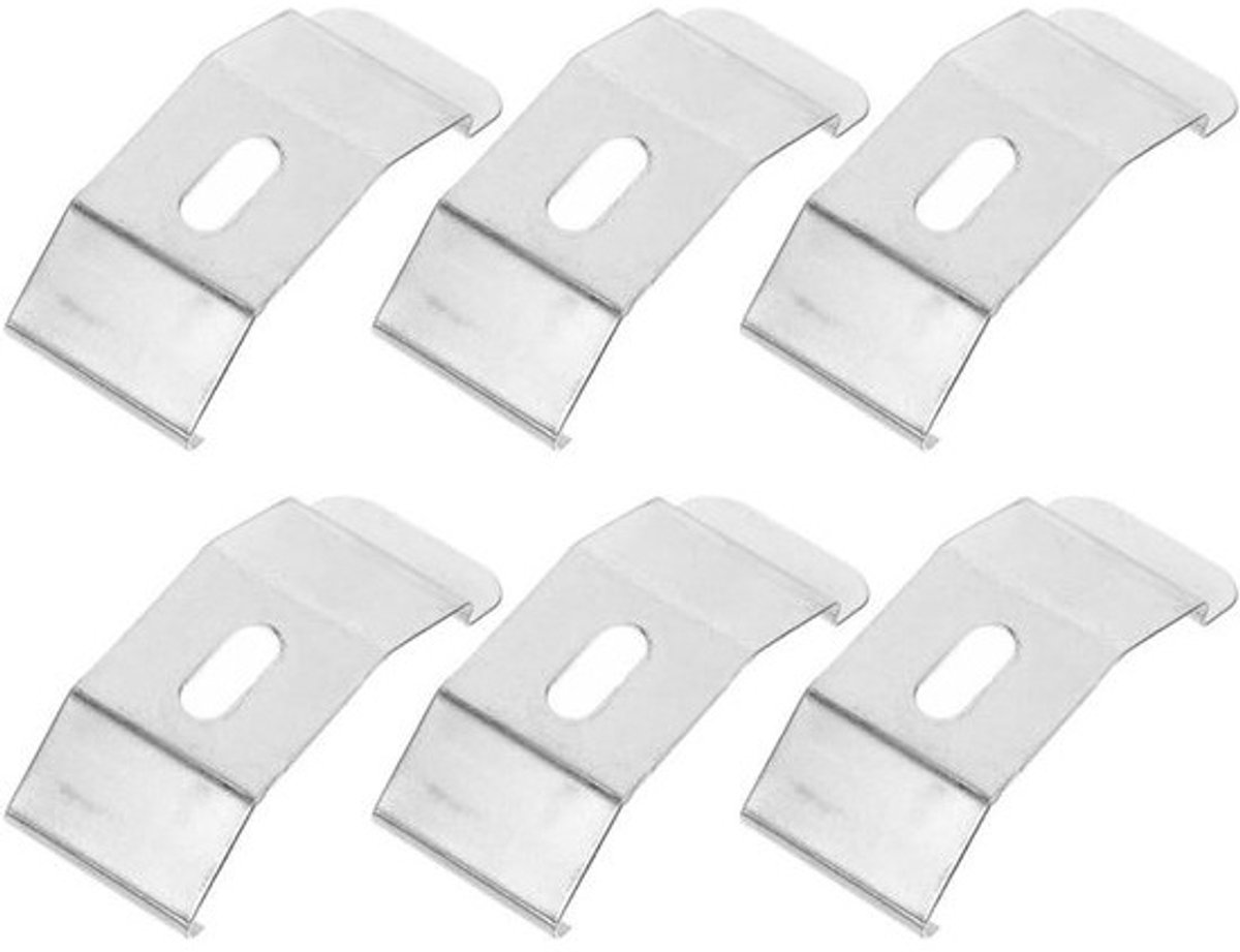 Gordijnbeugels Plafondmontage - Gordijnroedehouders Jaloeziebeugels - Raambekleding Ophangen - Universele Installatieclips - 5.5 x 2 x 0.2 cm - Zwart