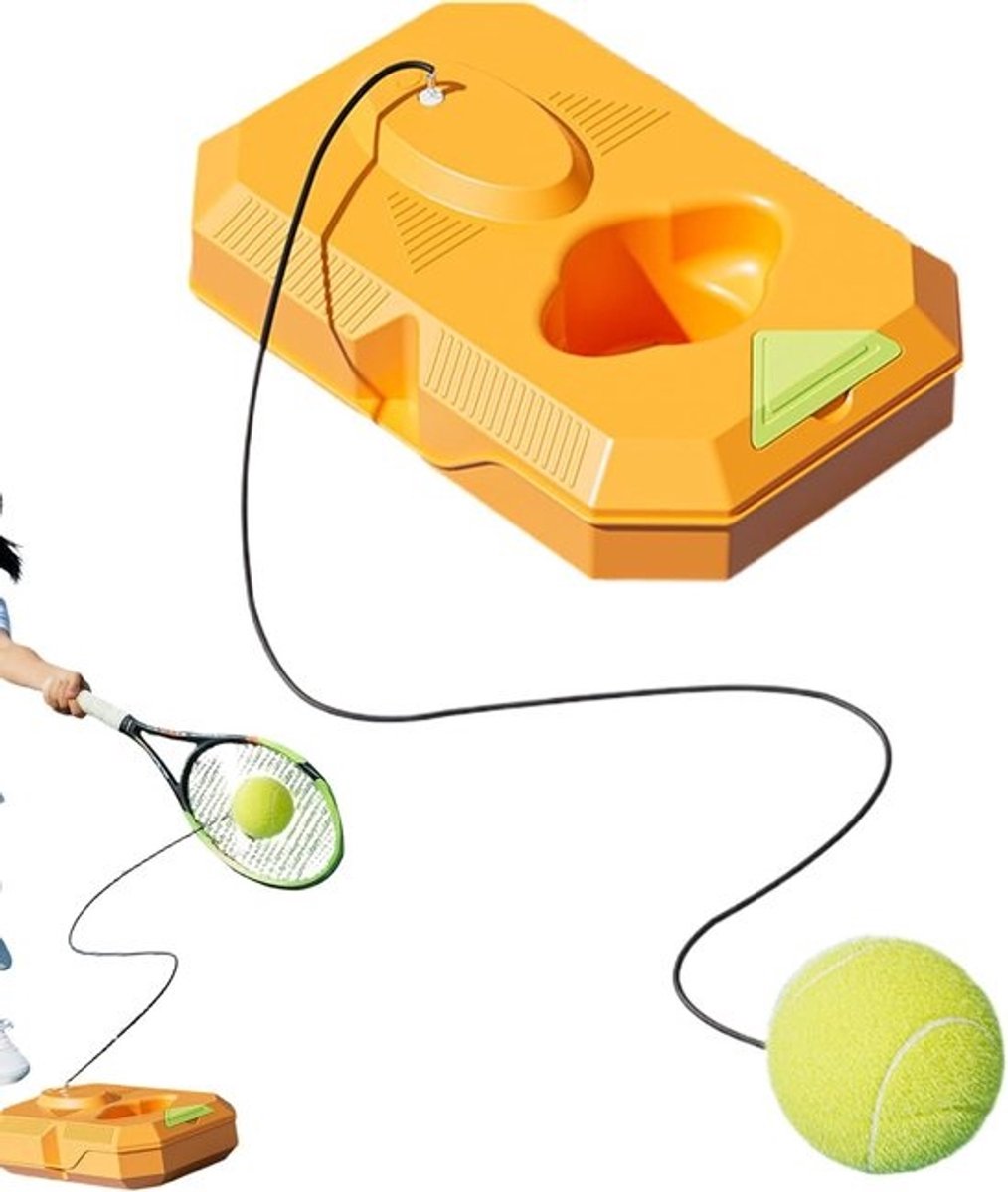 Tennis Trainingsapparaat - Bal Oefen Tool - Slag Verbeteren - Zelfstandige Training - 26 x 17 cm - Oranje