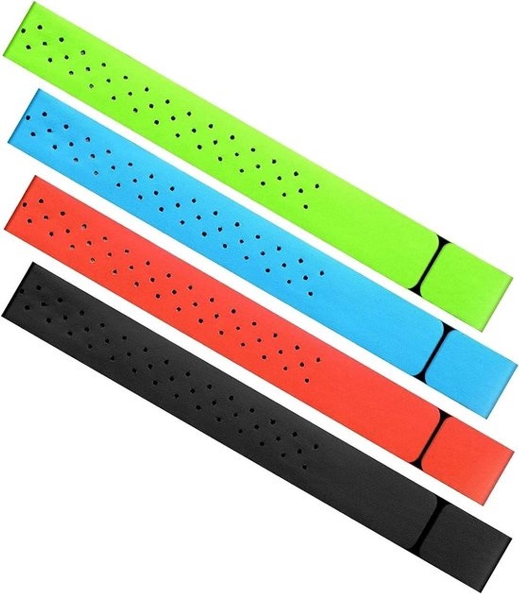 Hartslagmeter Armband - Reservebanden Set - Sport Activiteiten - Verstelbare Lengte - 4 Stuks - Multicolor