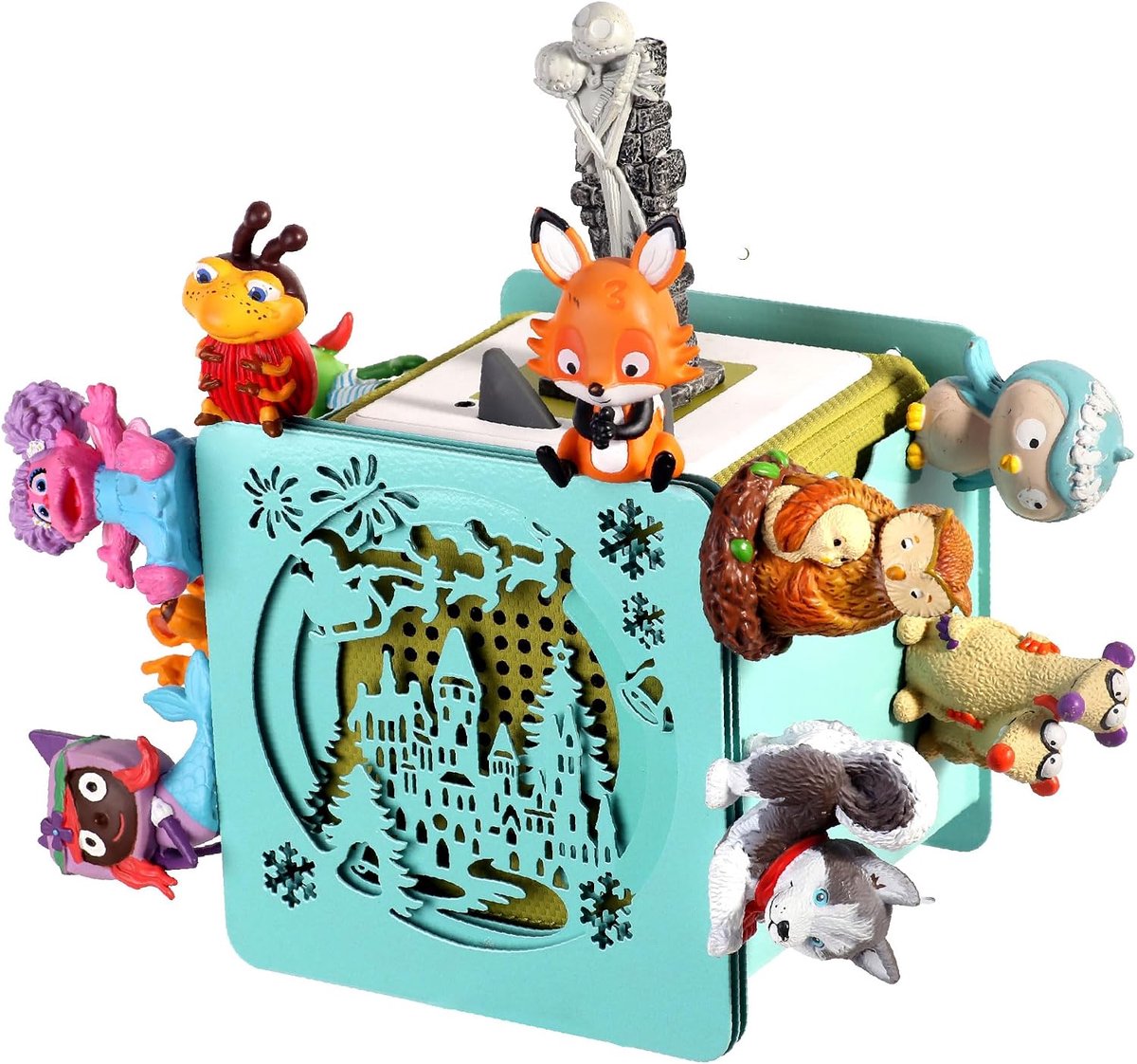 Rek voor Tonie, kerstslot, metalen displaystandaard voor Toniebox, opbergrek voor 25-40 figuren, kinderkamerdecoratie, cadeaus voor kinderen
