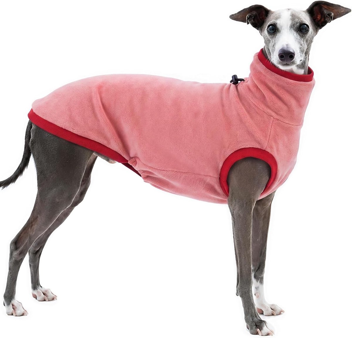 Sweat Fleece, Greyhound Jas Fleece Coltrui Hondentrui Grote Gebreide Trui Grijze Hond Onesie Lurcher Sweater Lurcher Kleding (Rood, XL)