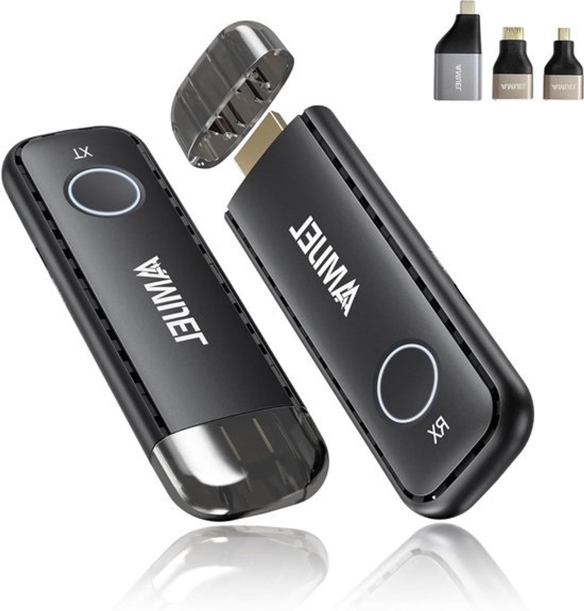 Draadloze Zender Ontvanger - HDMI Extender - Beeld Overzetten - Compact Ontwerp - 9.9 cm - Zwart