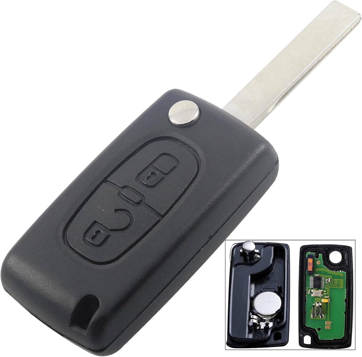sleutelbehuizing 2B voor Peugeot & Citroën C2 C3 C4 C5 C6 C8 307
