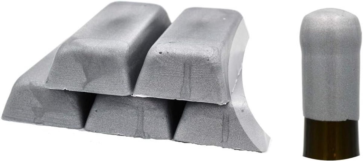 verpakking schellak zilver metallic 500 g of zachte zegelwas voor het verzegelen van wijnflessen, bier, jenever en likeuren (zilver)