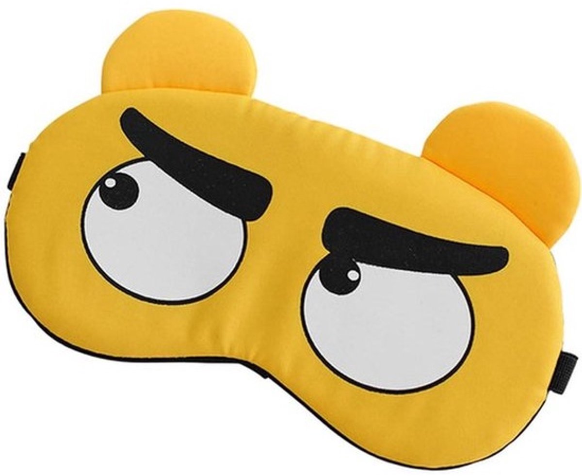 Slaapmasker Kinderen - Oogmasker Slapen - Goede Slaap Creëren - Zacht Katoen Flanel - 20 cm x 10 cm - Geel